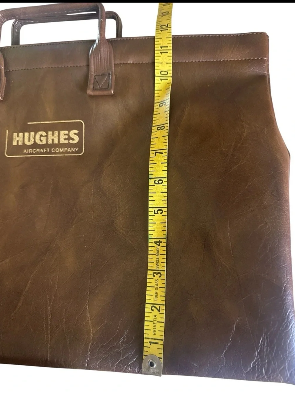 Hughes  Aircraft Company Document Holder Like Briefcase Vtg Brown